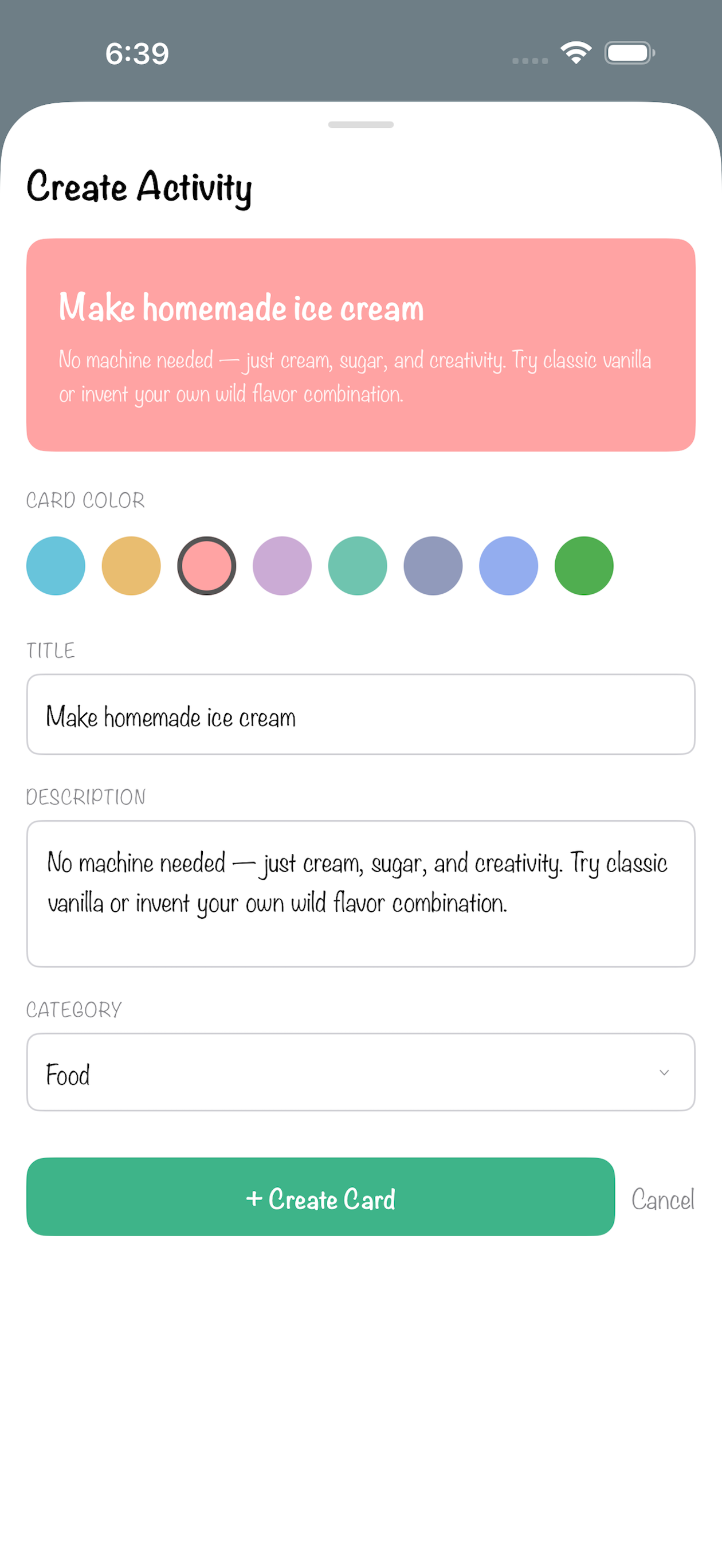App screenshot — achievements