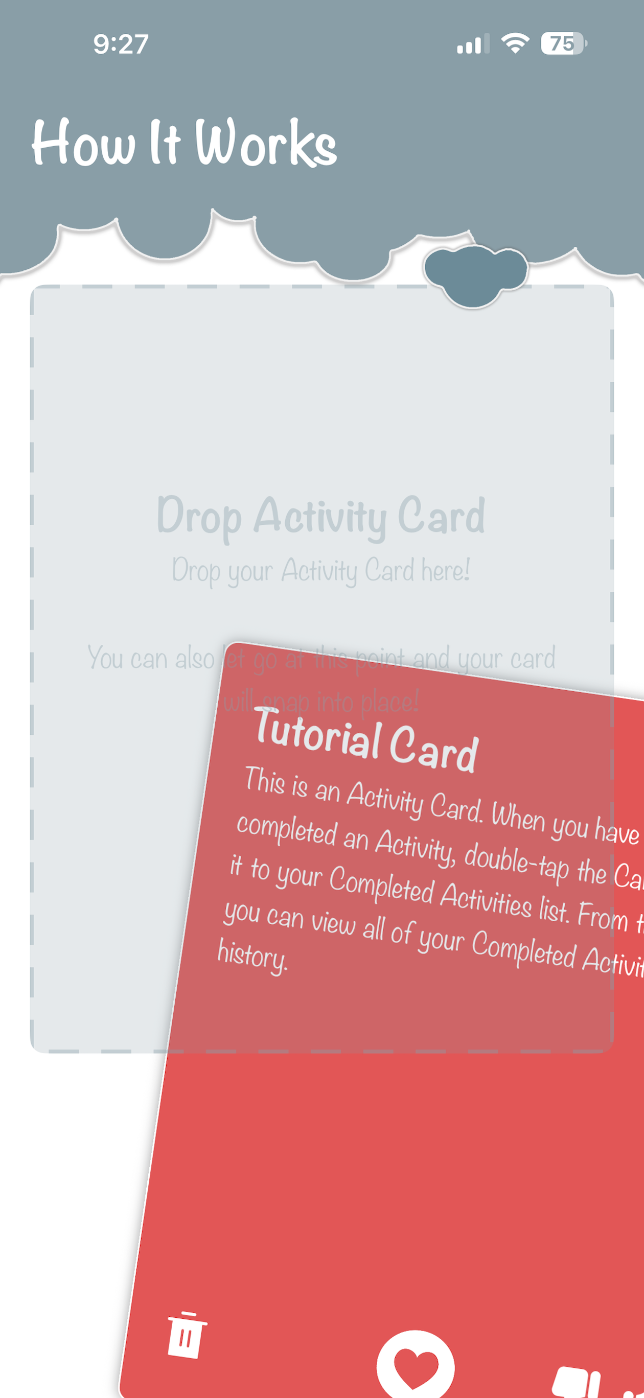 More activities screen